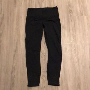 Lulu leggings with mesh bottom